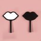 Zonyin Handheld Cosmetic Mirror Cheap Wholesale Small Lip Shaped ABS Plastic Portable Pocket Travel Makeup Mirror Personalized