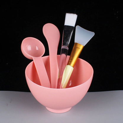 Zonyin Wholesale Silicone Mask Brush Makeup Tools Facial Mask Bowl Stick Spatula Spoon Brush Set for Beauty Salon 5 in 1