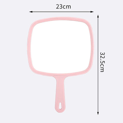 Zonyin Custom Large Size Plastic Handheld Cosmetic Mirror High Quality Big Handheld Mirror for Hair Beauty Salon