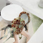 Zonyin Rotate Open Design Heart-Shape Acetate Portable Pocket Cosmetic Mirror Folding Small Travel Makeup Mirror for Promotional