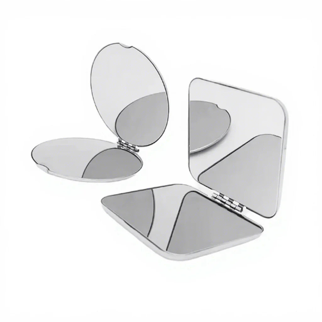 OEM ODM Custom Travel Makeup Mirror Square Mini Stainless Steel Personalized Customized Logo Mirrors