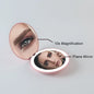 Zonyin Magnified Round Pocket Led Light Mirror Portable Foldable Mini Small Makeup Mirror With Led Light