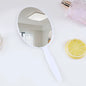 Zonyin Custom Logo Plastic Oval Handle Makeup Mirror Abs Material Cosmetic Hand Mirror Portable Hand Held Mirrors for Travel