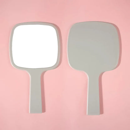 Zonyin Best Selling Large Square Hand Mirror Custom Logo Salon Barber Makeup Mirrors Handheld Mirror With Handle Makeup Tool