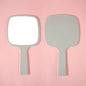 Zonyin Best Selling Large Square Hand Mirror Custom Logo Salon Barber Makeup Mirrors Handheld Mirror With Handle Makeup Tool