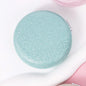 Zonyin Custom Logo Foldable Double-sided Pocket Mirror 1X/2X Portable Mini Pu Glitter Macarons Round Makeup Mirror with Keychain