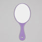 Zonyin Promotional Plastic Portable Handheld Makeup Mirrors Lightweight Private Label Oval Small Hand Held Mirror Logo Custom