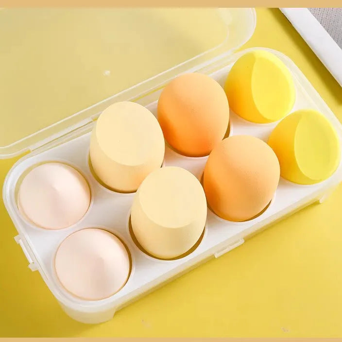 Zonyin Dry and Wet Dual-purpose Makeup Egg Puff, Makeup Egg Sponge Ball, Super Soft, 4-pack Makeup Egg Cover Box