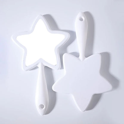 Zonyin New Design Large Pink Star Shaped Cute and Travel Makeup Mirror Personalized Eyelash Cosmetic Mirror Hand Held Mirror
