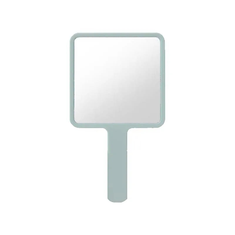 Zonyin Compact ABS Plastic Handheld Mirror Large Square Single-Sided Vanity Cosmetic Mirror Personalized Cute Small Handle