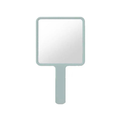 Zonyin Compact ABS Plastic Handheld Mirror Large Square Single-Sided Vanity Cosmetic Mirror Personalized Cute Small Handle