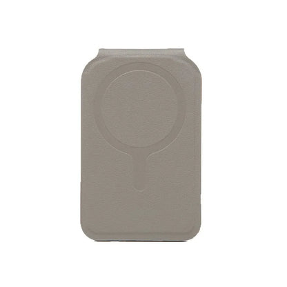 Zonyin Custom logo Magnetic MagSafe Makeup Mirror with Wallet for iPhone Foldable Mirror Card Holder Leather Pocket Mirror