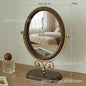 Zonyin Desktop Oval Rotating 360 Makeup Mirror Ins Style Dressing Table Mirror High Aesthetic Bedroom Vanity Mirror