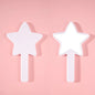 Zonyin Wholesale Customized Logo Five Pointed Star Shaped Handheld Makeup Mirror Portable Plastic Hand Mini Mirror for Girl