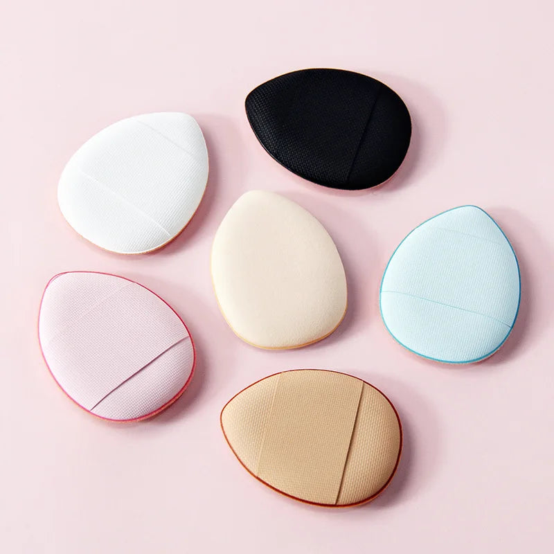 Zonyin New Cute Brown Green Purple Pink Yellow Finger Puff Small Foundation Puff for Make up