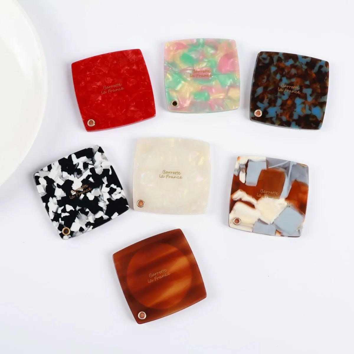 Zonyin Custom Acetate Makeup Mirror Travel Folding Cosmetic Mirror Square Mini Mirror for Purse  Pocket Mirror Gift for Girls