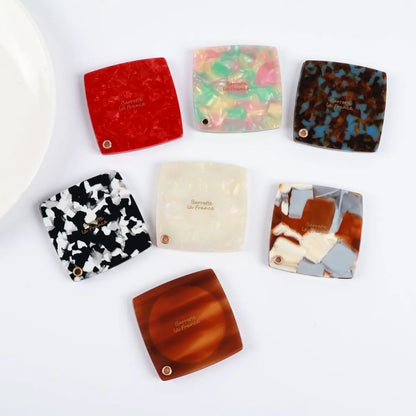 Zonyin Custom Acetate Makeup Mirror Travel Folding Cosmetic Mirror Square Mini Mirror for Purse  Pocket Mirror Gift for Girls