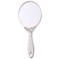 Zonyin Wholesale Plastic Handheld Makeup Mirror Oval Retro Travel Cosmetic Mirror with Portable Hand Held Mirror for Women Girls