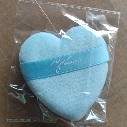 Zonyin Cute Heart Shaped Velvet Powder Puff Soft Love Design Velour Makeup Sponge Puff Cosmetic Powder Puff for Girls
