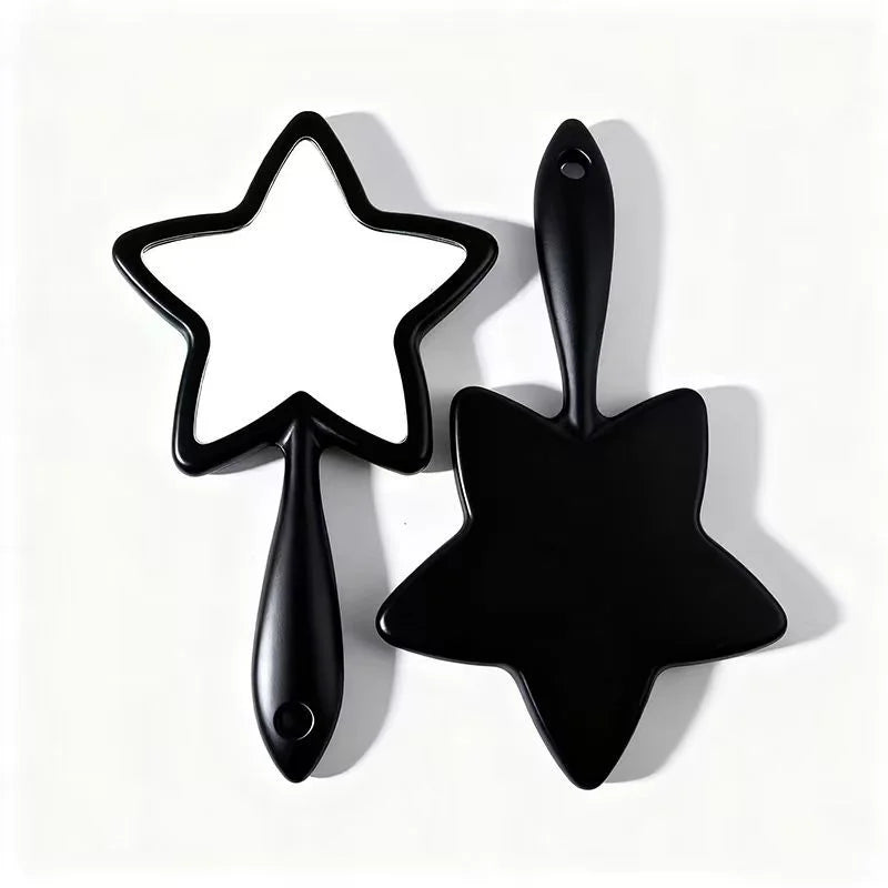 Zonyin New Design Large Pink Star Shaped Cute and Travel Makeup Mirror Personalized Eyelash Cosmetic Mirror Hand Held Mirror