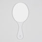 Zonyin Promotional Plastic Portable Handheld Makeup Mirrors Lightweight Private Label Oval Small Hand Held Mirror Logo Custom