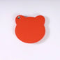 Zonyin Customized Personalized Logo Pu Leather Glass Mirror Lovely Black Bear Shaped Pocket Makeup Mirrors for Travel