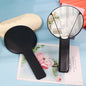 Zonyin Wholesale Handheld Single Sided Travel Mirror Customized Logo Plastic Handle Mirror HD Makeup Mirror Girls Portable Cute