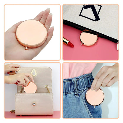 Zonyin Customized Logo Double Sided Compact Metal Cosmetic Mirror New Style Small Pocket Wedding Souvenirs Makeup Mirror