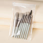 Zonyin 8pcs Travel Makeup Brushes Private Label High Quality Synthetic Mini Small Vegan Makeup Brush Set With Pu Bag