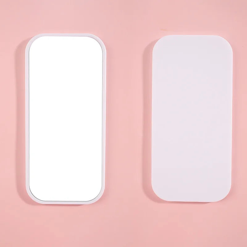 Zonyin Wholesale Promotion Portable Handheld Square Cosmetic Makeup Mirror Plastic+Glass Travel Pocket Personalized Small Mirror