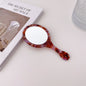 Zonyin Acetate Handheld Retro Oval Travel Mirror Mini Portable Makeup Mirror Daily Cosmetic Makeup Hand Mirror with Handle