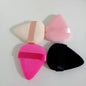 Zonyin LOW MOQ Custom Logo Label Package Cosmetic Puff Super Soft Velvet Heart Round Triangle Powder Puff for Make up