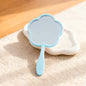 Zonyin New Arrival Flower Shape Handheld Single-Sided Makeup Mirror Plastic Travel Mirror Print Custom for Promotional