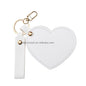 Zonyin Custom Logo Heart Shape Keychain Mirror with Pu Leather Case Portable Cute Small Compact Cosmetic Mirror for Travel