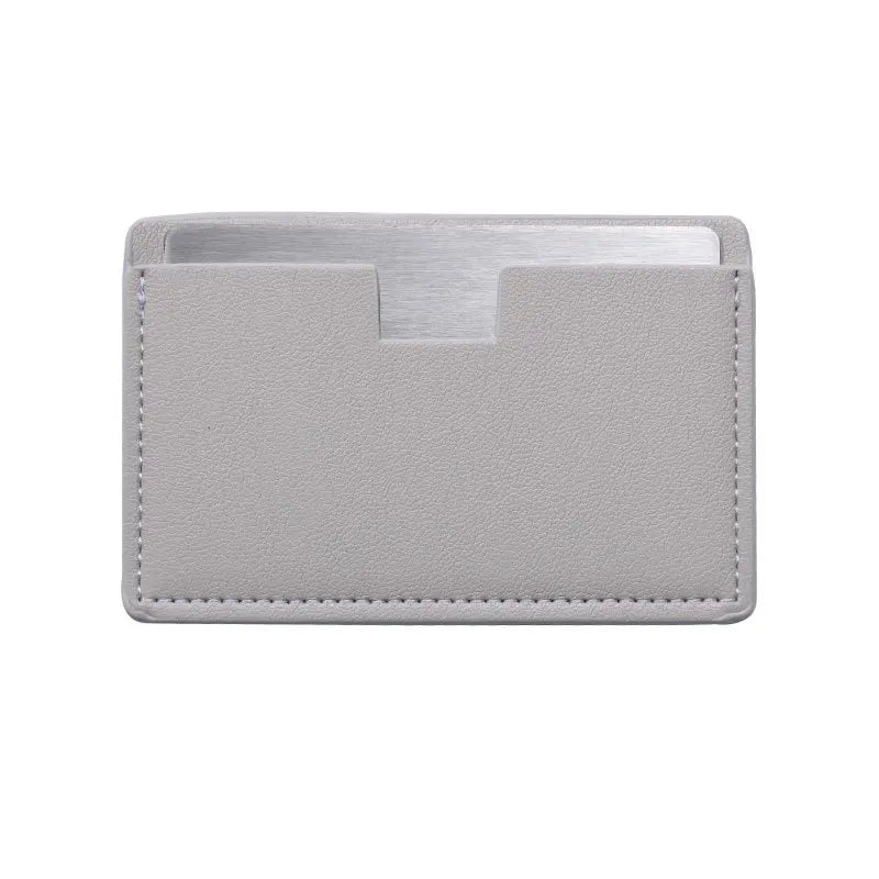 Zonyin Wholesale Rectangle Pull-out Design Travel Makeup Stainless Steel Mirror Custom Your Brand Logo With Pu Leather Case