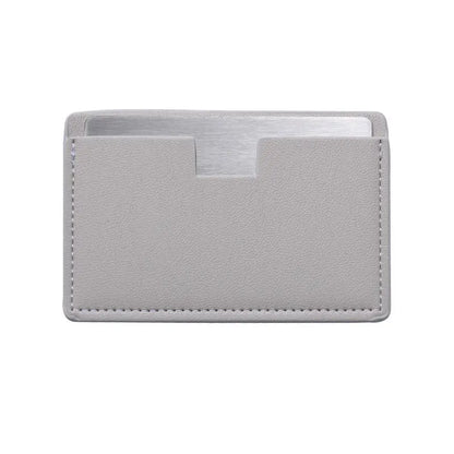 Zonyin Wholesale Rectangle Pull-out Design Travel Makeup Stainless Steel Mirror Custom Your Brand Logo With Pu Leather Case