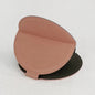 Zonyin Round Pink Pu Leather Case Small Pocket Mirror Embossed Logo Folding Unbreakable HD Metal Standing Mirror for Women
