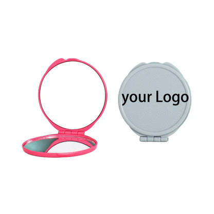 Zonyin Portable Double-Sided 2x Magnifying Mini Foldable Pocket Makeup Mirror Hot Selling 2x Magnifying with Customized Logo