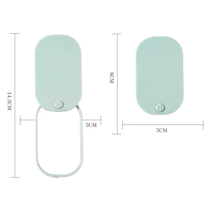 Zonyin HD Recyclable Plastic Small Makeup Mirror Portable Square Rounded Flip Pocket Mirror With Customized Logo
