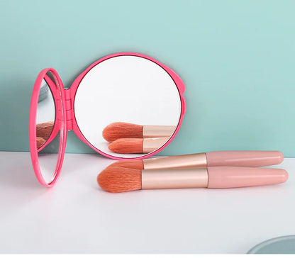 Zonyin Dual-Sided Folding Plastic Makeup Mirror Customized Mini Magnifying Pocket Mirror High Quality Personalized Makeup Tool
