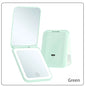 Zonyin Wholesale Portable Travel LED Light Makeup Mirror 1x/2x Magnifying USB Rechargeable Pocket Mirror for Customized Logo