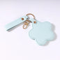 Zonyin NEW ARRIVAL Cute Yellow Star Small Makeup Mirror Customized Logo Pu Leather Pocket Cosmetic Keychain Mirror for Kids