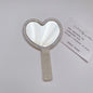 Zonyin Fashionable Heart-Shaped Cosmetic Mirror Cute Acetate Marble Finish Personalized Portable Makeup Mirror for Girls Travel