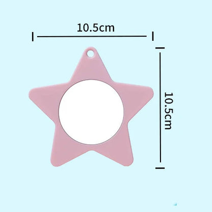 Zonyin Star Shape Mini Handheld Small Vanity Mirror Personalized Logo Wholesale Makeup Cosmetic Mirror Promotion