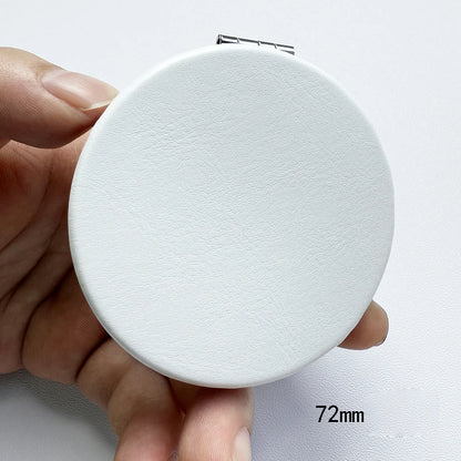 Zonyin Wholesale Hand Mirror Square Cosmetic Makeup Vanity Mirror Double Side Folding Pocket Heart Design Compact Mirror Custom
