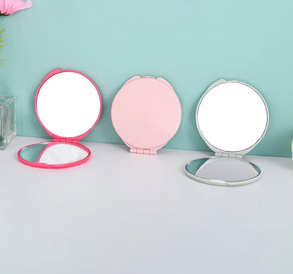 Zonyin Portable Double-Sided 2x Magnifying Mini Foldable Pocket Makeup Mirror Hot Selling 2x Magnifying with Customized Logo