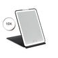 Zonyin High Quality Portable Travel Ladies 3X/10X Magnifying Makeup Mirror Rectangle Folding Cosmetic Mirror with LED Light