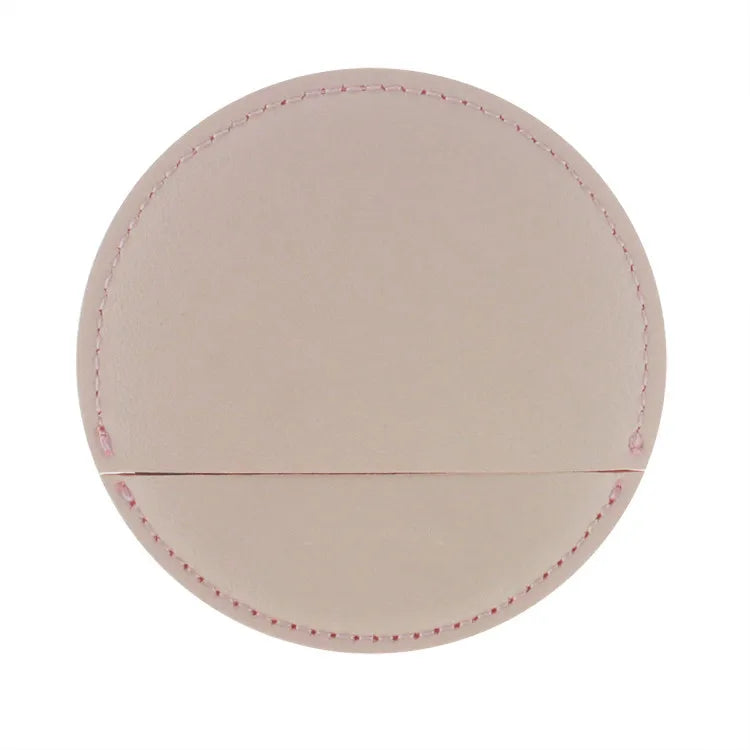 Zonyin Wholesale High Quality Custom Logo Round Pocket Mirror Pu Leather Small Makeup Travel Mirror for Promotion Gifts