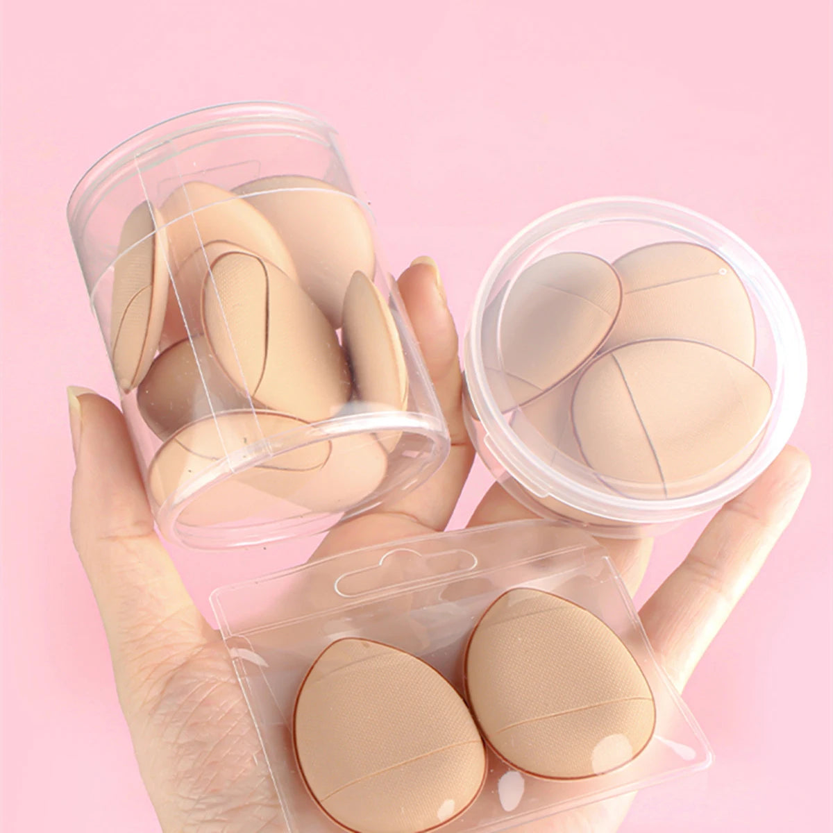 Zonyin Wholesale Cheap Mini Droplet Shaped Cosmetic Puff Small Pointed Finger Foundation Powder Puff for Make up