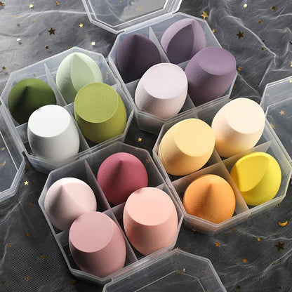 2025 Hot Private Label Sponge Wholesale Latex Free Soft Custom Logo Beauty Black Blender Makeup Sponges Egg With Package